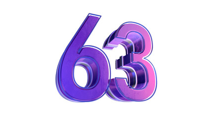 Creative purple  3d number 63