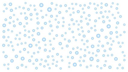 Beautiful blue-white bubbles flicker like fireflies in the bright light