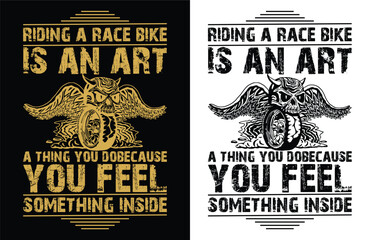 Motorcycle riding tshirt design vector design