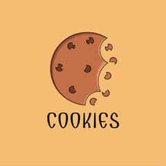 Illustarion vector design of cookie logo. 