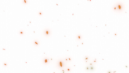 fire embers or spark particles with transparent background - obrazy, fototapety, plakaty