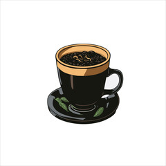 vector image a cup of coffe