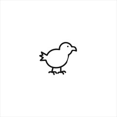 vector image of a single chick