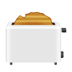 Toaster with bread - obrazy, fototapety, plakaty