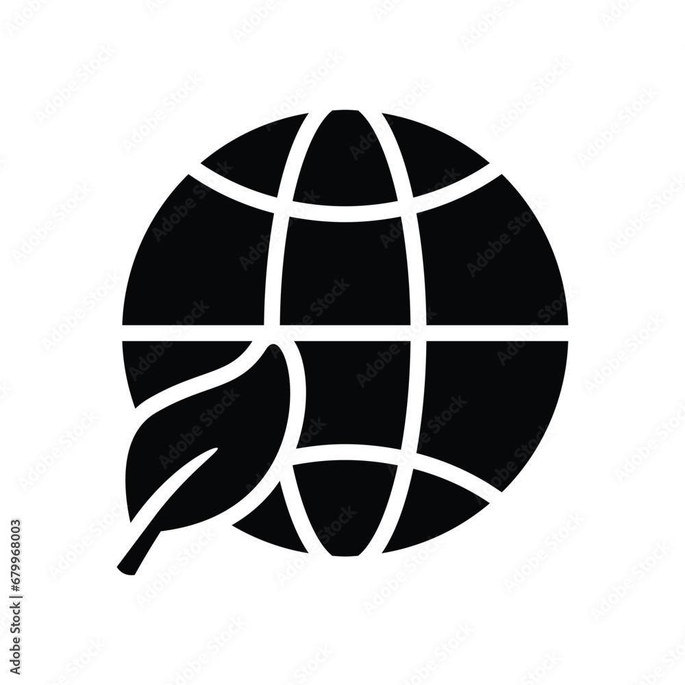 Wall mural World globe environment vector icon