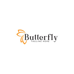 Butterfly logo design vector illustration template, Butterfly logo vector suitable beauty cosmetic brand.