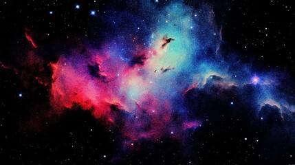 abstract nebula outer space background with grain and noise texture for header poster banner backdrop