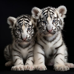 two white bengal tiger