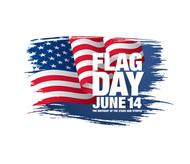 Flag Day in the United States, vector illustration