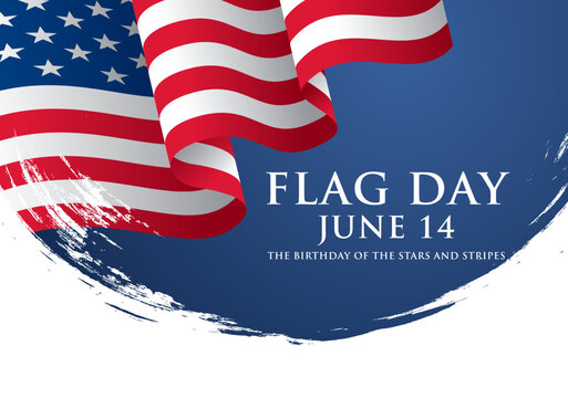 Flag Day in the United States, vector illustration