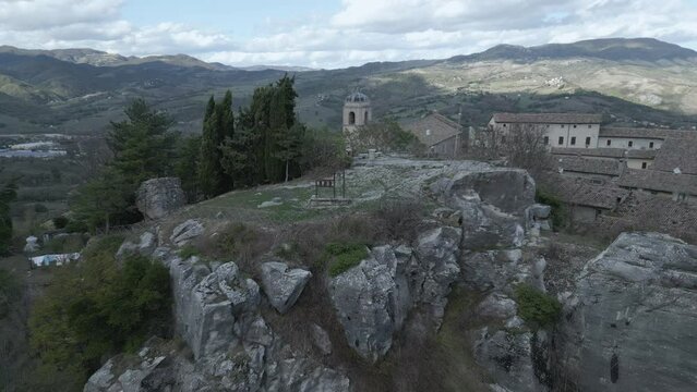 A drone footage over Pennabilli, beautiful little Italian Tibet where you can find Lhasa bells on the top of the town