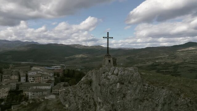 A drone footage over Pennabilli, beautiful little Italian Tibet where you can find Lhasa bells on the top of the town