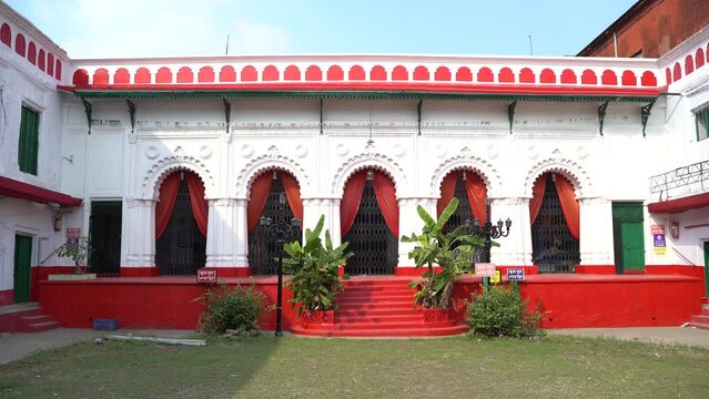 Kolkata Old Dominant Zamindar House Stock Footage.