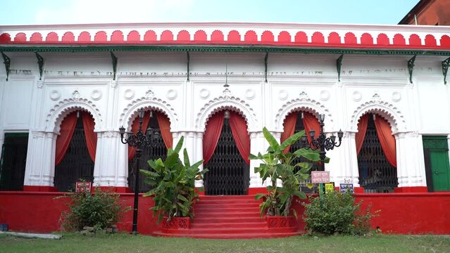 Kolkata Old Dominant Zamindar House Stock Footage.