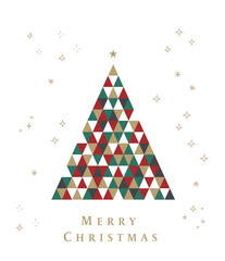 シンプルでおしゃれなクリスマスツリーのイラスト