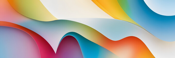 Abstract Soft Wave Pattern Background with Elegant Overlapping Curves and Smooth Gradient Transition for Sophisticated Web Designs, Print Media, and Creative Graphics