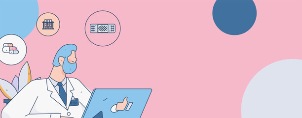 Medical characters fighting the epidemic flat vector concept operation hand drawn illustration
