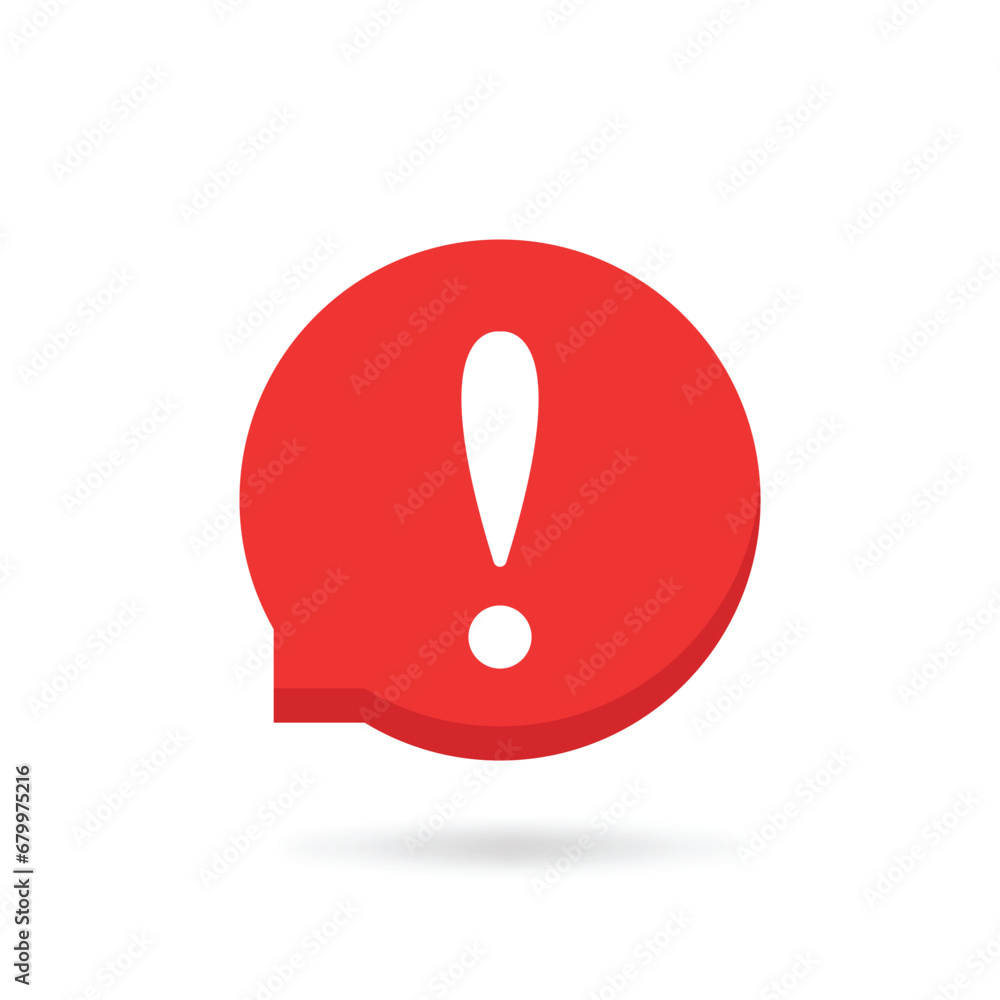 Poster red bubble like urgent or important message. flat trend modern speechbubble sms logotype graphic des