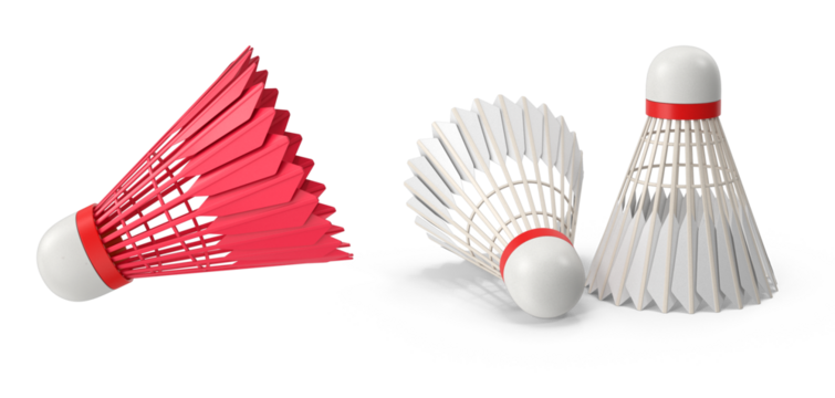 badminton shuttlecock isolated on transparent background