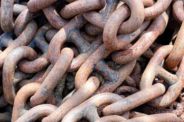 Full Frame Shot Of Rusty Metal Chain Background