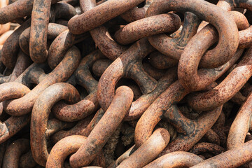 Full Frame Shot Of Rusty Metal Chain Background