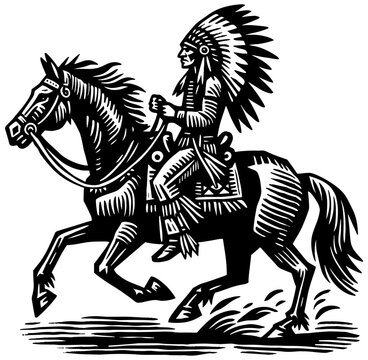 recommend clip art: Native American Riding Horse