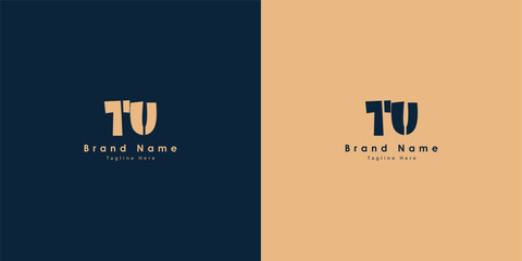 TU Letters vector logo design