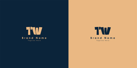 TW Letters vector logo design