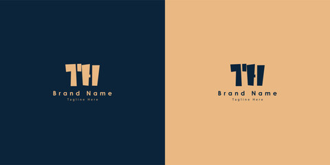 TH Letters vector logo design