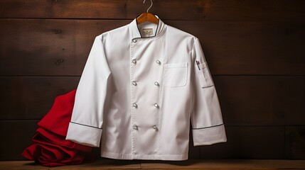A chef's jacket with a chef's toque or hat - obrazy, fototapety, plakaty