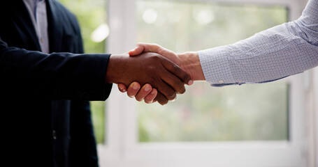 African Man Handshake With Partner