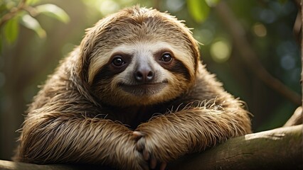 Fototapeta premium close up portrait of a sloth