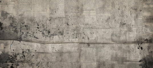 Black Newspaper paper grunge vintage. Old aged newspaper texture background.