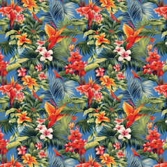 Tropical seamless patterns background
