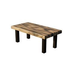 wooden table isolated on white , 3d render