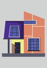 unique home vector art illustration