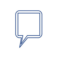 Naklejka premium Doodle chat bubble square frame transparent with blue color on transparent background that can be use for background, social media, sticker, wallpaper, e.t.c