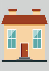 unique home vector art illustration