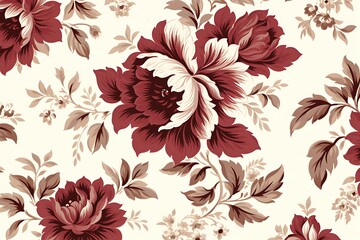red and white flower pattern