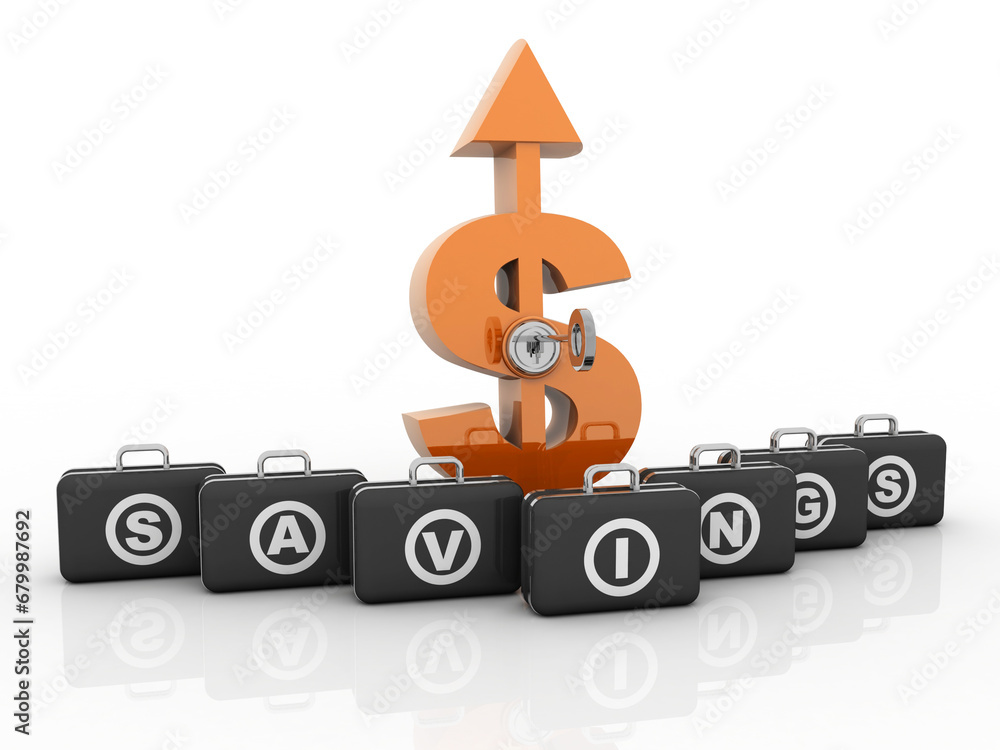 Poster 3d rendering insert key dollar symbol