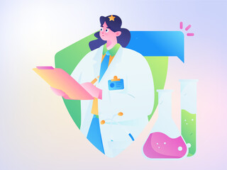 Medical characters fighting the epidemic flat vector concept operation hand drawn illustration
