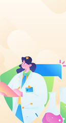 Medical characters fighting the epidemic flat vector concept operation hand drawn illustration
