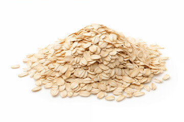 Oats on white background