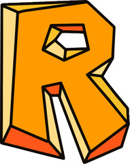 Irregular Cartoon Letter R