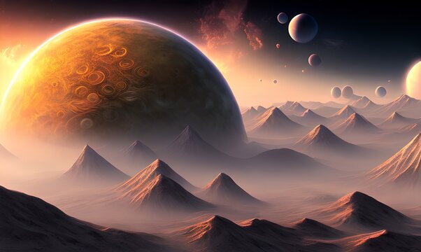 Landscape of planet Venus