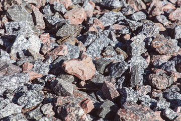 Rocky stones with iron rock as background