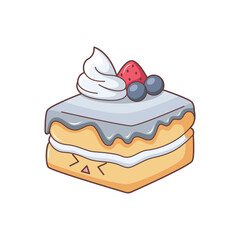 Cute Dessert Character Design Illustration