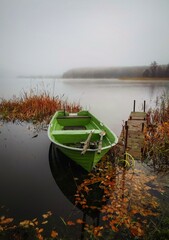 boat on the lake. Poland