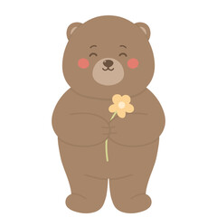 teddy bear with flowers