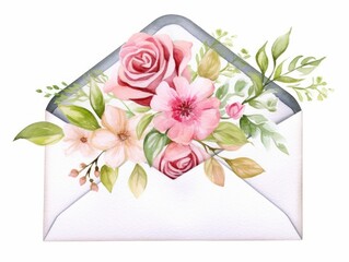 Email watercolor illustration 